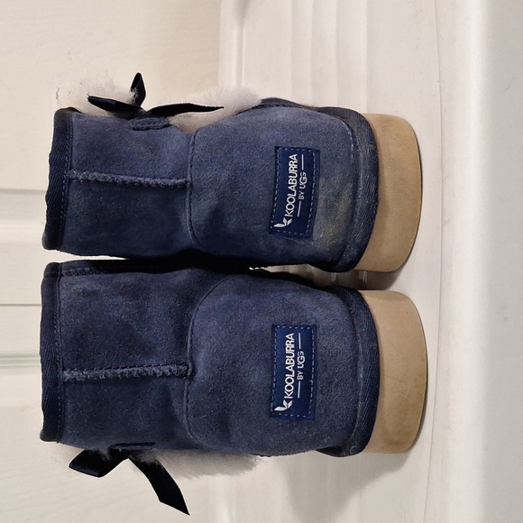 Koolaburra by UGG suede faux fur lined ankle booties - 10 - blue - Picture 4 of 8